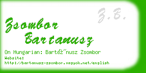 zsombor bartanusz business card